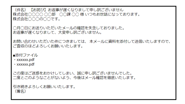 メールの確認を失念しておりました。